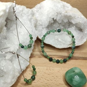 Bracelet Estime – Pierres Naturelles : Aventurine Verte • Agate Mousse (V1)