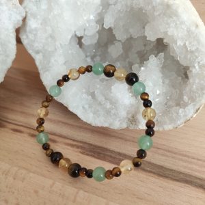Bracelet Let's Go – Pierres Naturelles : Aventurine Verte • Œil de Tigre • Citrine (V1)